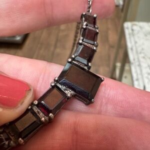 925 Silver and Garnet Necklace